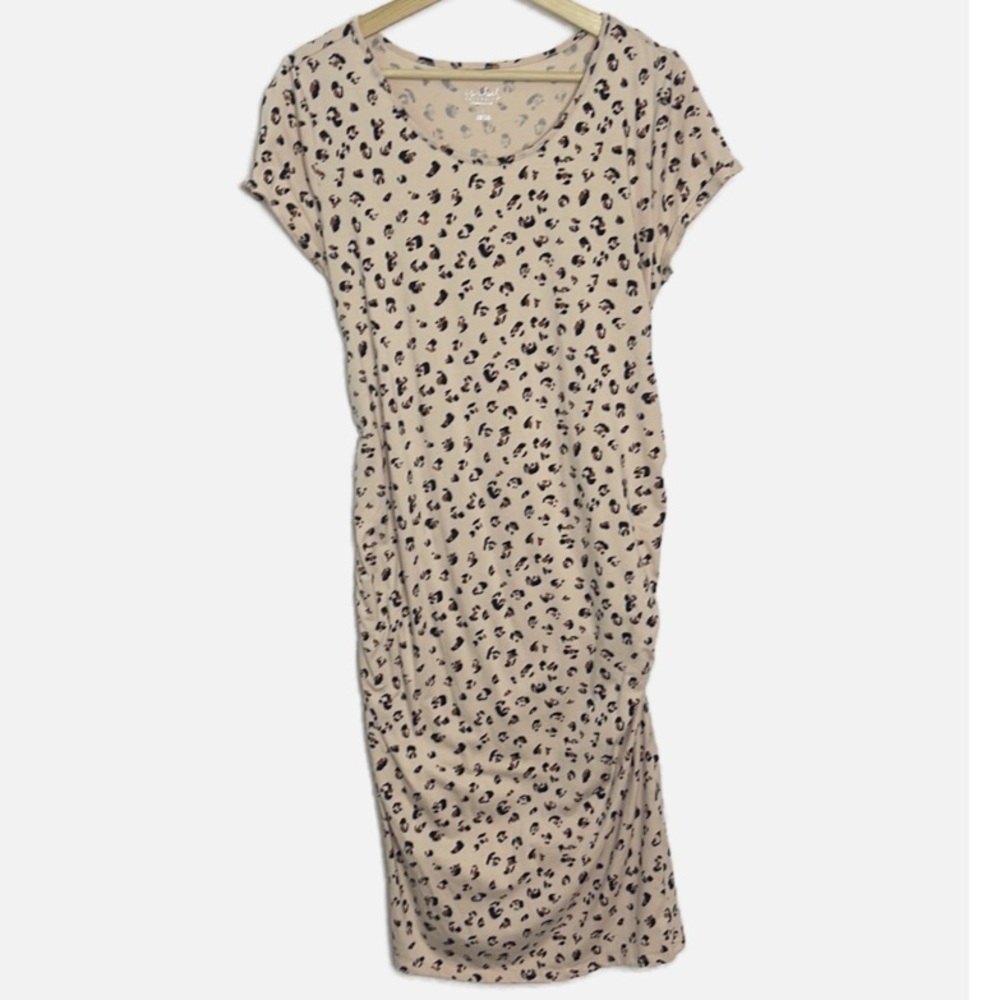 Isabel Maternity leopard print midi dress L